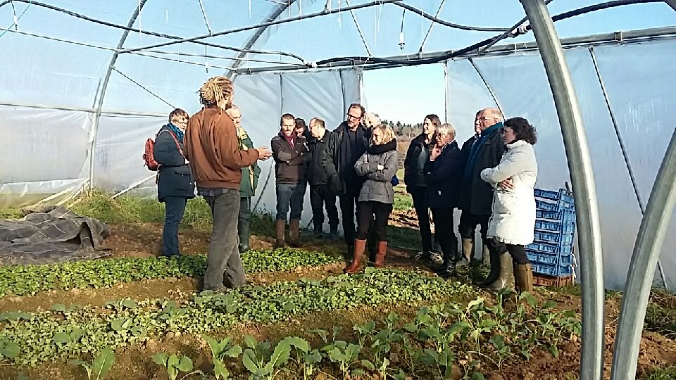 Jérôme Orvain, Délégué à l’agroécologie et agriculture biologique en visite au Gaec de la Tournerie à Coussac-Bonneval.