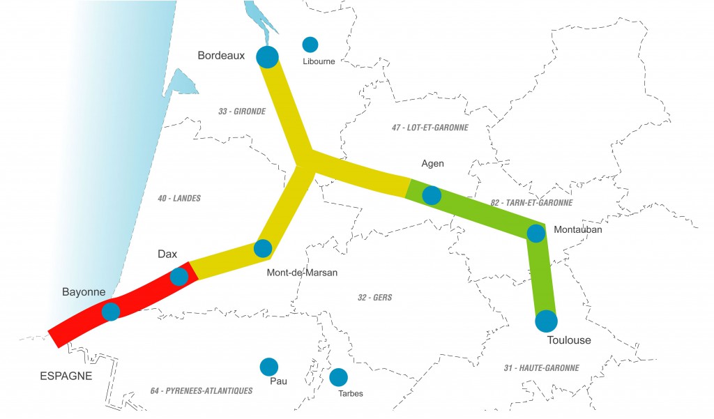 Les alternatives aux projets de nouvelles lignes LGV entre Bordeaux et Toulouse et entre Bordeaux et Hendaye