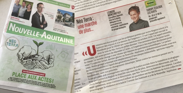 Tribune Nouvelle-Aquitaine – décembre 2019 – Néoterra : une marche de plus …