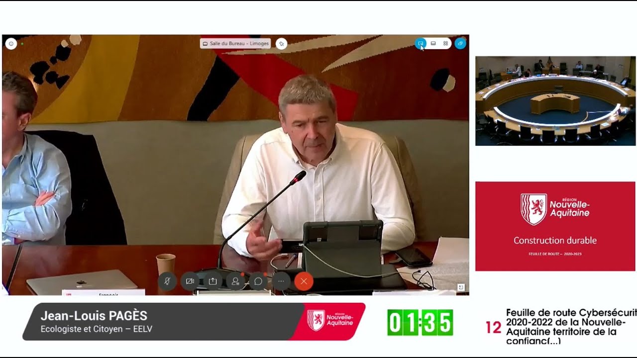 Intervention de Jean-Louis Pagès : feuille de route cybersécurité 2020-2022 de la Nouvelle-Aquitaine, territoire de la confiance numérique