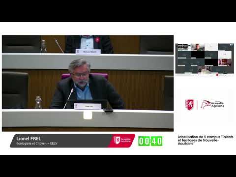 Intervention de Lionel Frel : labellisation de 5 campus « Talents et Territoires de Nouvelle Aquitaine »