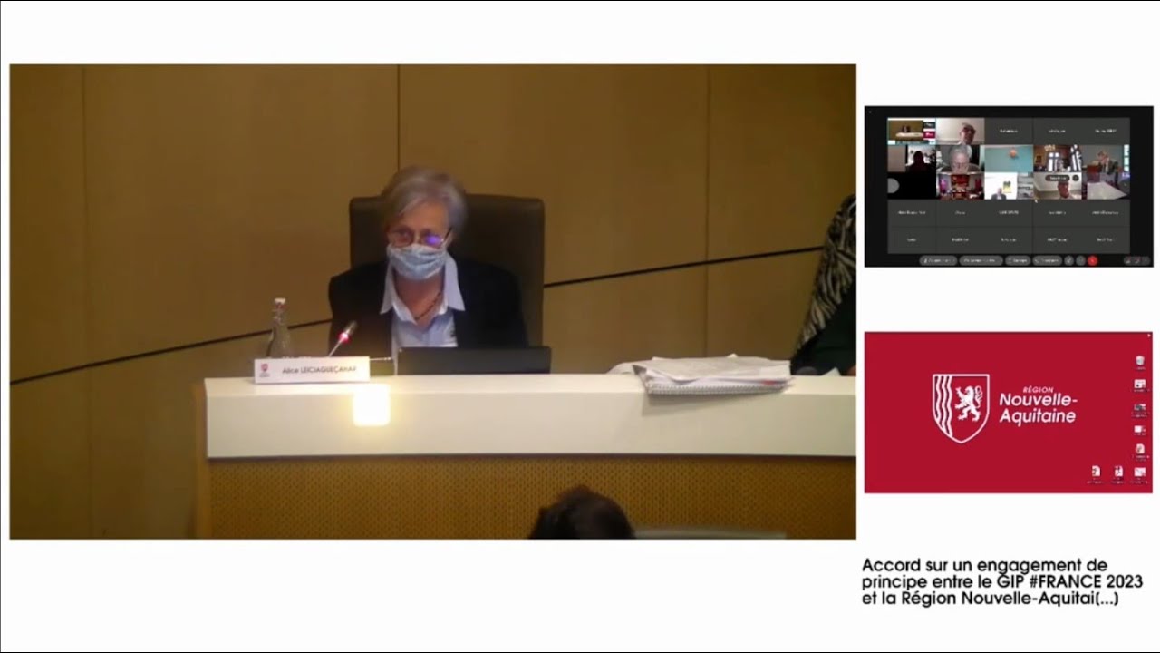 Intervention de Alice Leiciagueçahar : accord sur un engagement de principe entre le GIP #FRANCE 2023 et la Région Nouvelle-Aquitaine