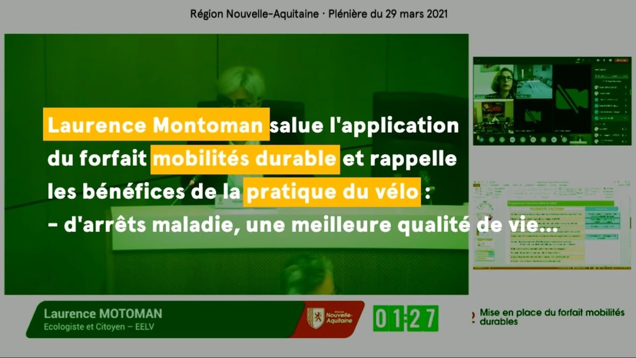 Intervention de Laurence Motoman : mise en place du forfait mobilités durables