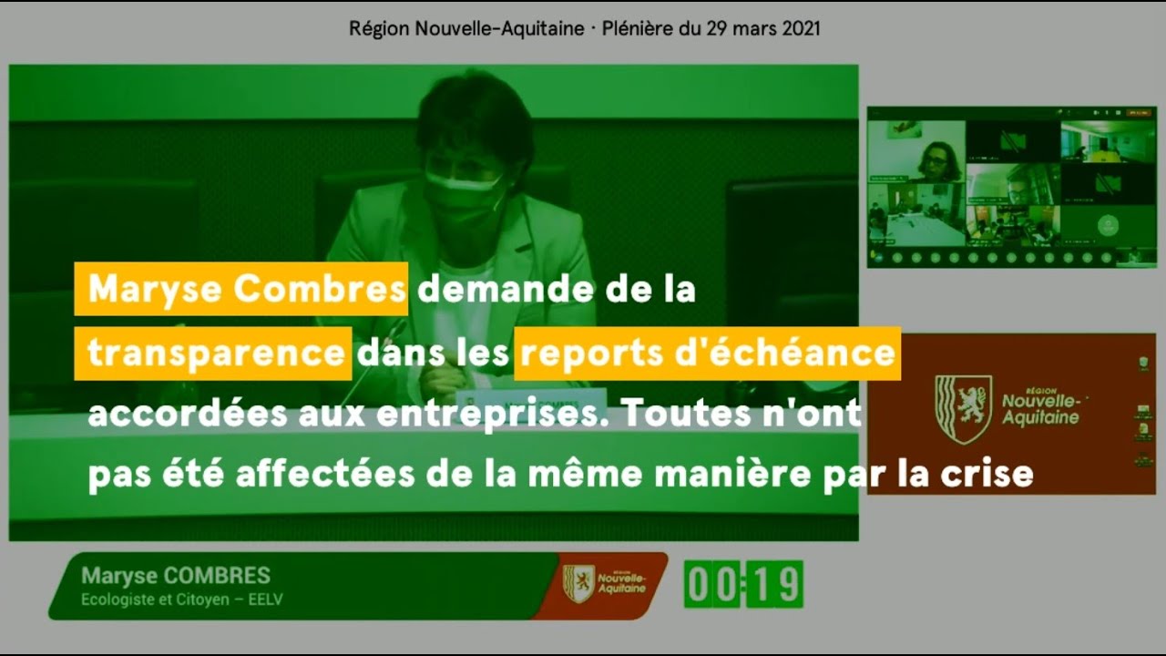 Intervention de Maryse Combres : mesures financières exceptionnelles liées à la crise sanitaire