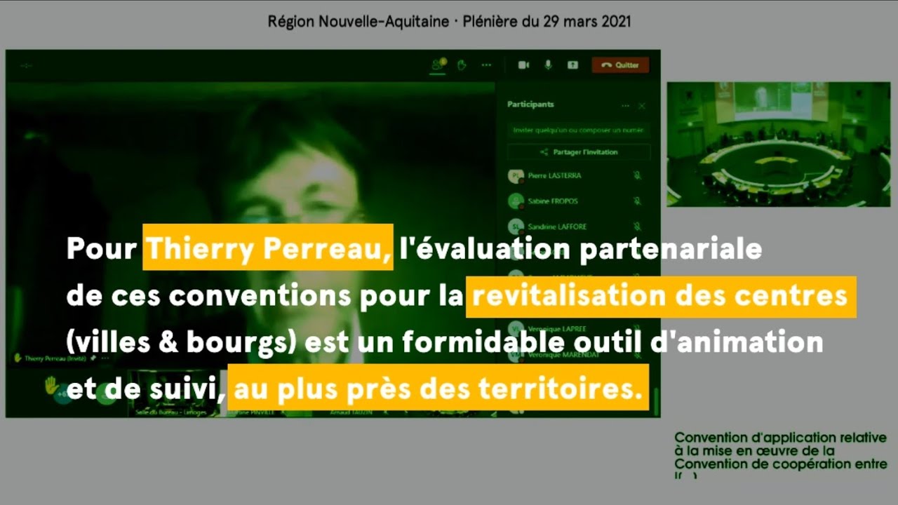 Intervention de Thierry Perreau : revitalisation centres villes /centres bourgs : conventions cadres Loudun (86), Ruffec (16), La Réole (33), Oloron-Sainte-Marie (64)