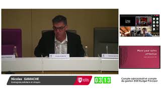 Intervention de Nicolas Gamache en séance plénière du 19 juillet 2021 sur le compte administratif 2020 et le rapport d’activités